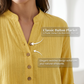 Women's Plus Size Henley V Neck Shirt