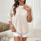 🔥30% OFF🔥Women's Striped Relaxed Fit T-Shirt