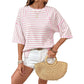 🔥30% OFF🔥Women's Striped Relaxed Fit T-Shirt