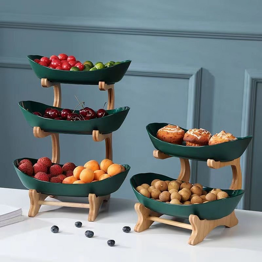 🔥30% OFF🔥3-Tier Fruit Bowl with Wooden Stand