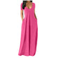 📢📢50% OFF !! ⏰Women's Round Neck Short Sleeve Casual Soft Fabric Long Dress