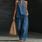 🔥40% OFF&2026 HOT SALE🔥Women's Casual Halter Top & Wide-Leg Pants Set