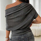 🔥 Hot sale 50% OFF！& 2026 HOT SALE🔥Women's Asymmetrical Off-Shoulder Batwing Sleeve Top