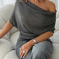🔥 Hot sale 50% OFF！& 2026 HOT SALE🔥Women's Asymmetrical Off-Shoulder Batwing Sleeve Top