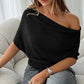 🔥 Hot sale 50% OFF！& 2026 HOT SALE🔥Women's Asymmetrical Off-Shoulder Batwing Sleeve Top