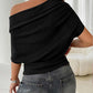🔥 Hot sale 50% OFF！& 2026 HOT SALE🔥Women's Asymmetrical Off-Shoulder Batwing Sleeve Top