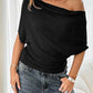🔥 Hot sale 50% OFF！& 2026 HOT SALE🔥Women's Asymmetrical Off-Shoulder Batwing Sleeve Top