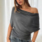 🔥 Hot sale 50% OFF！& 2026 HOT SALE🔥Women's Asymmetrical Off-Shoulder Batwing Sleeve Top