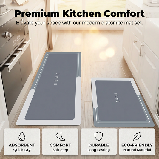 🔥 Hot sale 30% OFF🔥 Quick-Dry Diatomaceous Earth Kitchen Mat Set