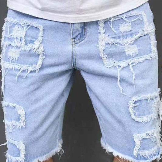 🔥2026 Hot sale&30% OFF🔥Men's Ripped Denim Shorts with Frayed Details