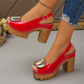 🔥2026 Hot & sale 40% OFF🔥Elegant Peep-Toe Buckle Heeled Sandals