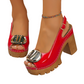 🔥2026 Hot & sale 40% OFF🔥Elegant Peep-Toe Buckle Heeled Sandals