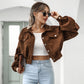 🔥 Hot sale 37% OFF🔥Women's Cropped Corduroy Jacket with Balloon Sleeves