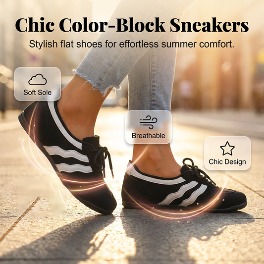 🔥2026 Hot sale & 38% OFF🔥Women's Retro Wave Stripe Lace-Up Sneakers