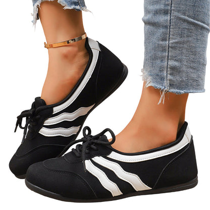 🔥2026 Hot sale & 38% OFF🔥Women's Retro Wave Stripe Lace-Up Sneakers