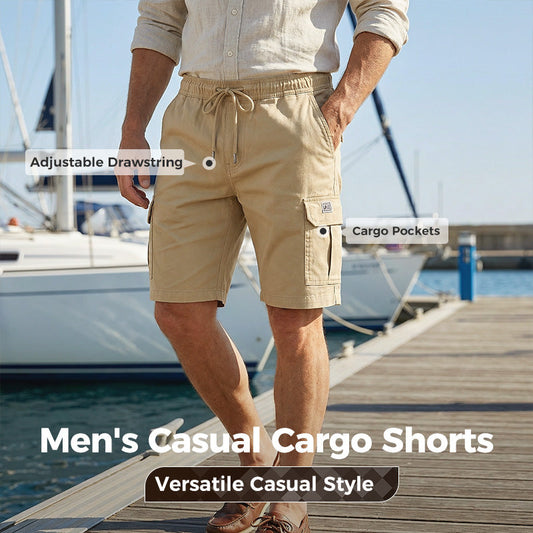 🔥2026 Hot sale & 40% OFF🔥Men's Casual Cargo Shorts with Drawstring Waist