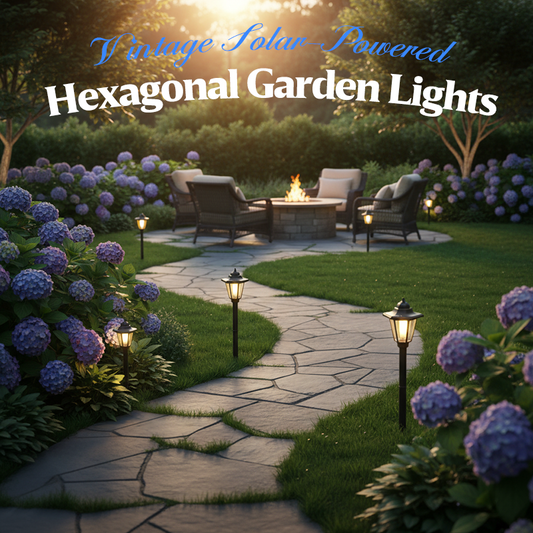 🔥 Hot sale Minimum 30% OFF🔥Vintage Solar-Powered Hexagonal Garden Lights