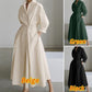🔥2026 Hot Sale 50% OFF🔥 Women's Plain Cotton Lapel Shirt Wrap Dress