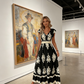 🔥2026 Hot sale 35% OFF🔥Women's V-Neck Baroque Print Flowy Maxi Dress