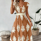 🔥2026 Hot sale 35% OFF🔥Women's V-Neck Baroque Print Flowy Maxi Dress