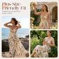 🔥 Hot sale 50% OFF🔥Plus Size Floral Print Spaghetti Strap Midi Dress