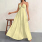 🔥2026 Hot sale 30% OFF🔥Halter Neck Backless Tiered Maxi Dress
