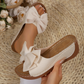 🔥2026 Hot sale 30% OFF🔥Women's Bowknot Peep-Toe Wedge Sandals