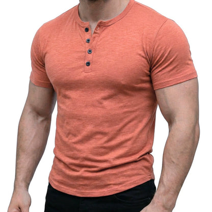 🔥 Hot sale 35% OFF🔥Men's Short Sleeve Henley T-Shirt