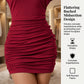 🔥2026 Hot sale 35% OFF🔥Women's Short Sleeve Ruched Bodycon Mini Dress