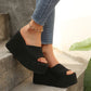🔥2026 Hot sale 35% OFF🔥Women's Open-Toe Slip-On Platform Wedge Sandals