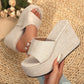 🔥2026 Hot sale 35% OFF🔥Women's Open-Toe Slip-On Platform Wedge Sandals