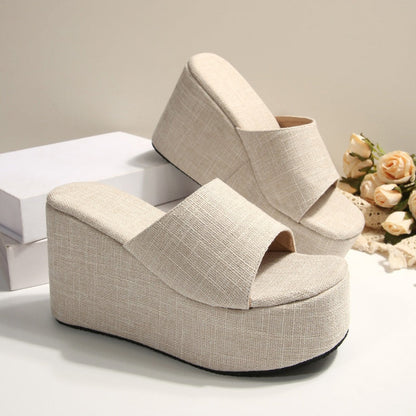 🔥2026 Hot sale 35% OFF🔥Women's Open-Toe Slip-On Platform Wedge Sandals