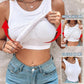 🔥Huge Sale & Massive Discounts🔥 Women's Ribbed Tank Top with Shelf Bra