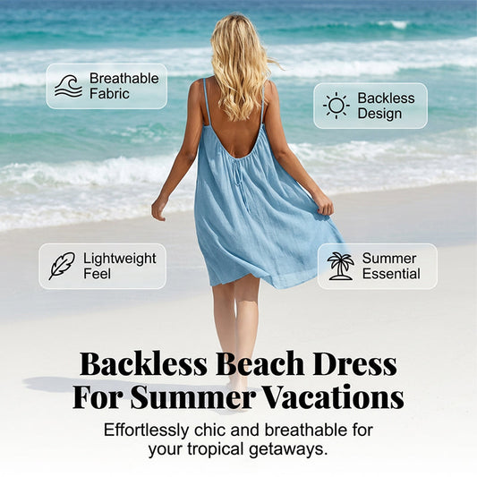 🔥 Hot sale 35% OFF🔥Sexy Backless Cami Dress with Adjustable Drawstring