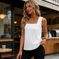🔥 Hot sale 40% OFF🔥Women's Square Neck Pleated Tank Top