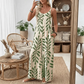 🔥2026 Hot sale 40% OFF🔥Women's Leaf Print Spaghetti Strap Jumpsuit