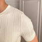 🔥 Hot sale 35% OFF🔥Men's Crew Neck Knit Short Sleeve Sweaters with Twist Pattern
