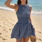 🔥 Hot sale 30% OFF🔥Sleeveless Gingham Smocked Mini Dress