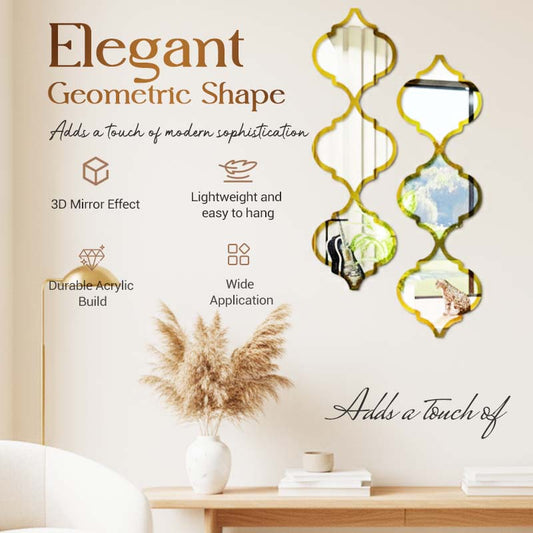 🔥40% OFF for a limited time🔥12PCS 3D Acrylic Mirror Rhombus Wall Stickers