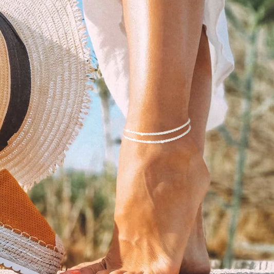 🔥 Hot sale 50% OFF🔥Dainty Layered Waterproof Anklet