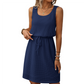 🔥2026 Hot sale 30% OFF🔥Women's Sleeveless Waffle Knit Drawstring Waist Dress