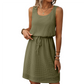 🔥2026 Hot sale 30% OFF🔥Women's Sleeveless Waffle Knit Drawstring Waist Dress