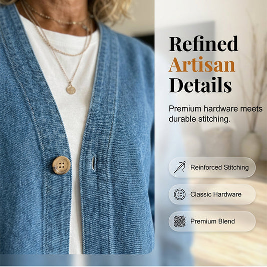 🔥2026 Hot sale 35% OFF🔥Women's Classic Button Front Denim Jacket