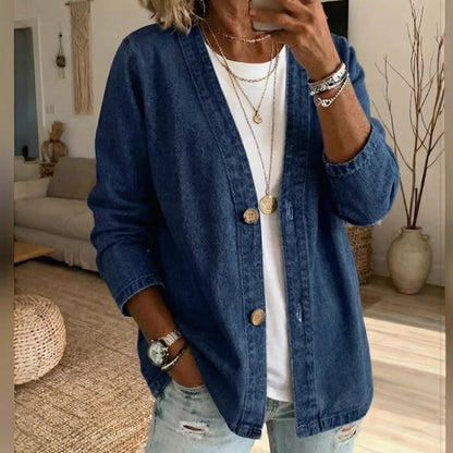 🔥2026 Hot sale 35% OFF🔥Women's Classic Button Front Denim Jacket
