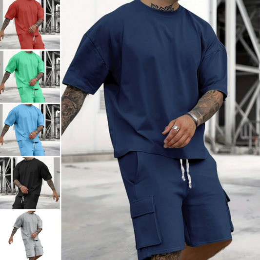 🔥50% OFF for a limited time🔥Men's Casual Short Sleeve T-Shirt Shorts Set