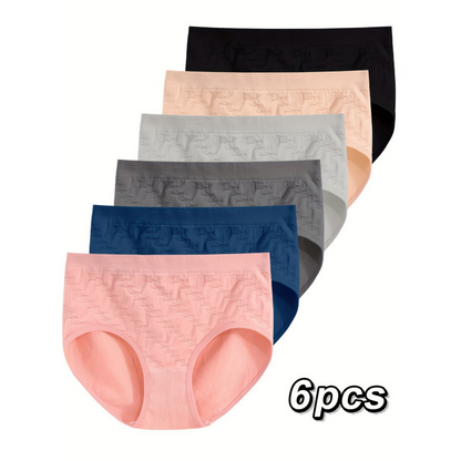 🔥 Hot sale 40% OFF🔥6-Pack Women's Mid-Rise Seamless Comfort Panties