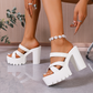 🔥40% OFF for a limited time🔥Women's Chunky Heel Platform Slide Sandals