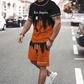 🔥50% OFF for a limited time🔥Men's Graphic Print T-Shirt and Shorts Set