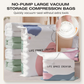 📢📢50% OFF !! ⏰💞50K+ SOLD!🧳💨 No‑Pump Vacuum Storage Bags – Press & seal, no pump needed. Saves 80% space, keeps clothes dry & dust‑free. Perfect for bulky bedding & off‑season gear. 🛏️🗄️