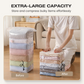 📢📢50% OFF !! ⏰💞50K+ SOLD!🧳💨 No‑Pump Vacuum Storage Bags – Press & seal, no pump needed. Saves 80% space, keeps clothes dry & dust‑free. Perfect for bulky bedding & off‑season gear. 🛏️🗄️